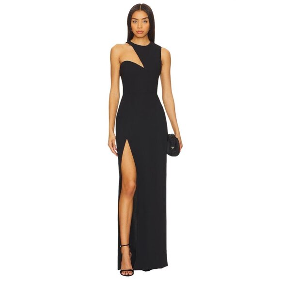 Amanda Uprichard X REVOLVE Gilda Gown in Black Small New Womens Maxi Long Dress - Picture 9 of 9